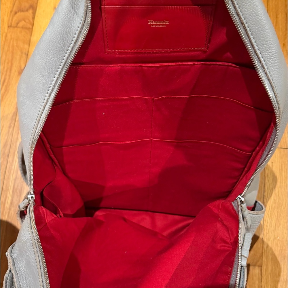 Hammitt Light Gray Leather Backpack - Picture 4 of 13